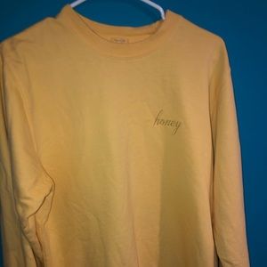Brandy Melville Erica Honey Embroidery Sweatshirt